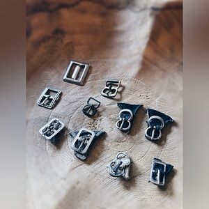 Vintage Metal Shoe Buckle Bundle | Antique Children’s Hardware Lot x10